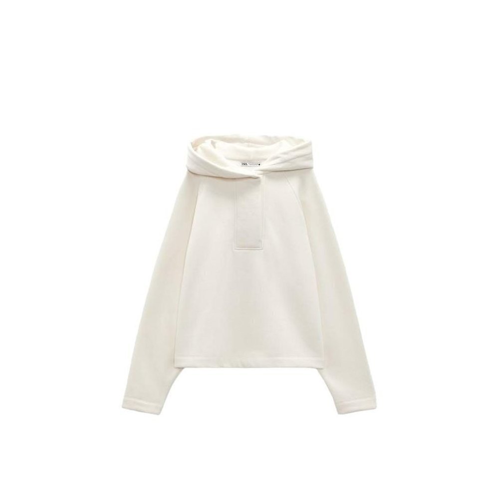 ZARA HOODIE ECRUE SIZE L | 2295/001